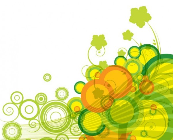 Green Bubbles Abstract Vector Background web vector unique stylish quality original illustrator high quality green graphic fresh free download free floral download design creative circles bubbles background abstract   