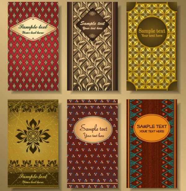 6 Patterned Vector Business Cards web vintage vector unique ultimate ui elements texture stylish shading quality patterned pattern original new modern interface illustrator high quality high detail hi-res HD graphic fresh free download free elements download detailed design creative cards business cards business   