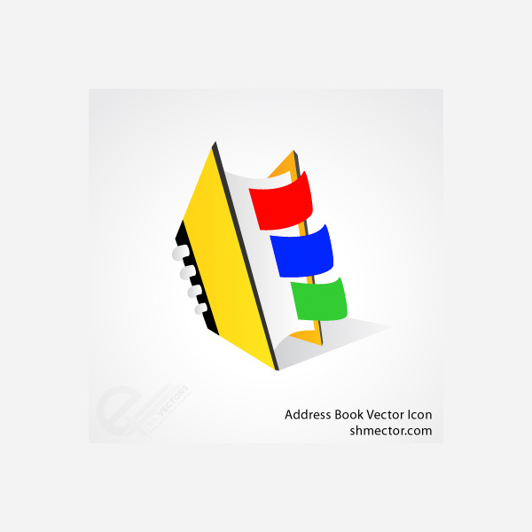Colorful Address Book Vector Icon vector icon free download free colorful book icon book address book icon address book   