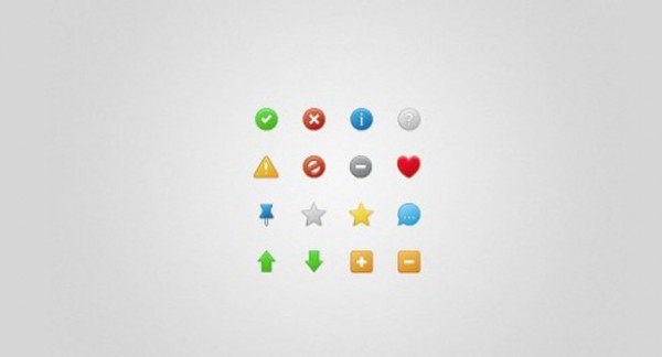 16 Sweet Status Icons Set PSD web up unique ui elements ui stylish status icons set status star set question quality psd pin original new modern interface icons hi-res HD fresh free download free fav elements download down detailed design cross creative clean check arrow alert   
