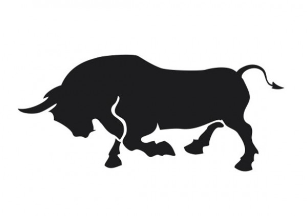 Charging Black Bull Vector Silhouette web vector unique ui elements stylish silhouette quality original new interface illustrator high quality hi-res HD graphic fresh free download free eps elements download detailed design creative charging cdr bull silhouette bull ai   