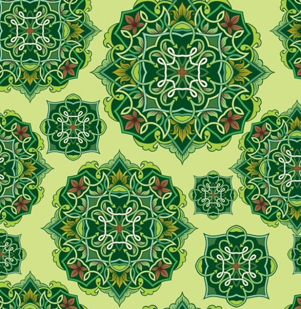 Green Vintage Floral Design Pattern Vector Background web vintage vector unique ui elements stylish seamless quality pattern original new interface illustrator high quality hi-res HD green graphic fresh free download free floral eps elements download detailed design creative background ai   
