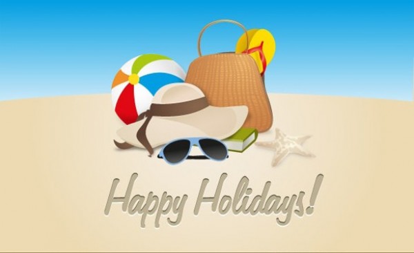 Vacation Getaway Beach Illustration web vector vacation unique ui elements sunhat sunglasses stylish starfish sky sea sandals sand quality original ocean new interface illustrator holiday high quality hi-res HD happy holiday graphic fresh free download free elements download detailed design creative beach ball beach ai   