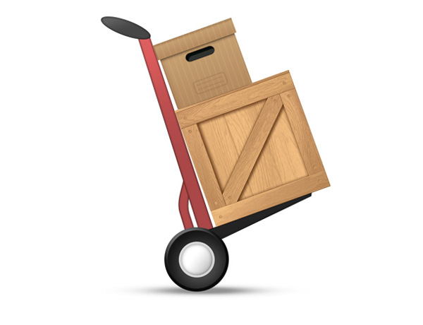 Hand Truck Dolly with Boxes Icon wooden box ui elements shipping psd interface icon hand truck icon hand truck free download free download dolly icon dolly delivery cardboard box box   