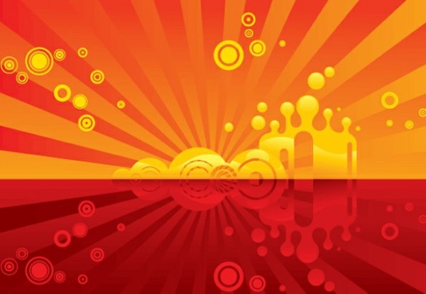 Red Radial Circles Abstract Vector Background web vector unique ui elements sunshine sun rays sun stylish red rays quality original new interface illustrator high quality hi-res HD graphic futuristic fresh free download free eps elements download detailed design creative circles background artwork art   