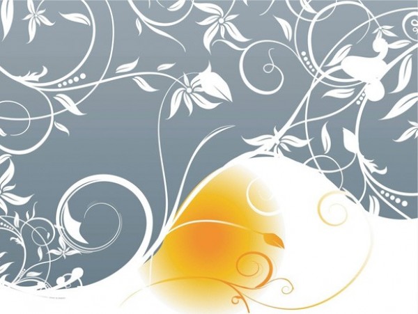 Floral Vine Abstract Vector Background yellow web vine vector unique ui elements swirls sunshine sun summer stylish quality pdf original new interface illustrator high quality hi-res HD graphic glow fresh free download free flowers floral elements download detailed design creative background ai abstract   