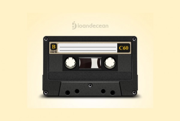 Authentic Old Cassette Tape Icon PSD web vectors vector graphic vector unique ultimate ui elements tape quality psd png photoshop pack original new modern jpg illustrator illustration ico icns high quality hi-def HD fresh free vectors free download free elements download design creative cassette tape icon cassette tape cassette icon ai   