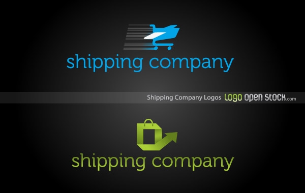 2 Shopping Shipping Company Logotypes vector shopping cart shopping shipping logotypes logos free cart barcode arrow airplane   