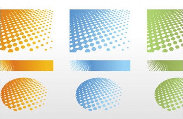 6 Halftone Dotted Vector Backgrounds Set web vector unique stylish quality original orange illustrator high quality header halftone green graphic fresh free download free download dotted dots design creative blue banner background ai   