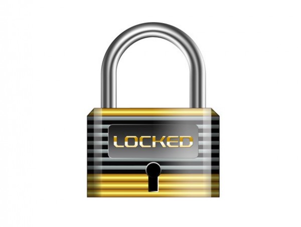 Strong Black/Gold Padlock Icon PSD web unique ui elements ui stylish security quality psd padlock icon padlock original new modern lock icon lock interface icon hi-res HD gold fresh free download free elements download detailed design creative clean black   