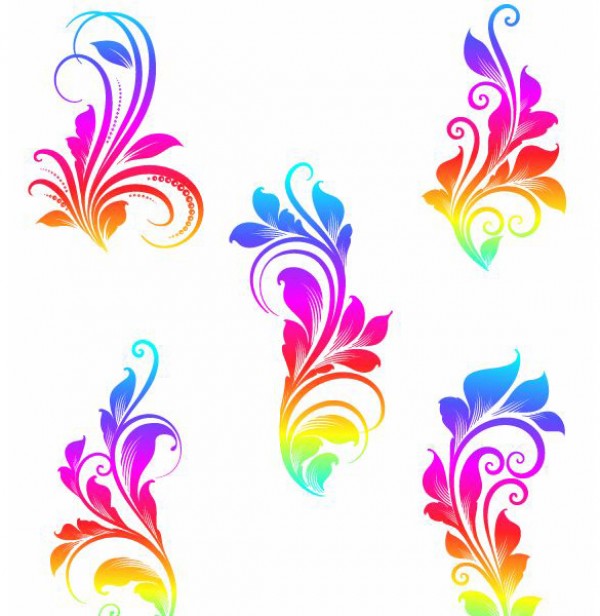 5 Colorful Swirls Vector Graphics vector graphic vector symbol swirl purple plant ornate light leaf free vectors free downloads eps cdr blonde stuff ai   