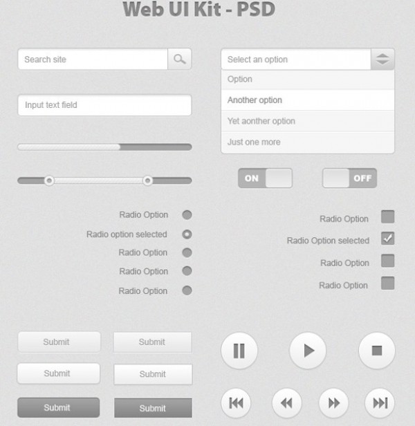 Impressive Clean Web UI Elements Kit PSD web unique ui elements ui stylish slider search form search radio buttons quality psd progress bar original new modern menu interface input field hi-res HD fresh free download free elements dropdown download detailed design creative clean check boxes buttons   