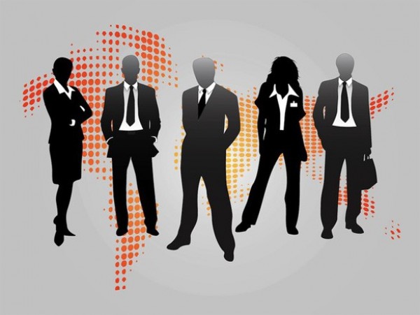 Business People Silhouette World Map Background world map working women web vector unique ui elements ties suit success stylish silhouette quality pdf original new men map interface illustrator high quality hi-res HD graphic fresh free download free elements download dotted detailed design creative corporate businessman silhouette businessman business background ai   