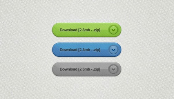 3 Finely Textured Bevelled Download Buttons Set web unique ui elements ui textured stylish set rounded quality psd original new modern interface hi-res HD grey green fresh free download free elements download buttons download detailed design creative clean blue bevelled bevel arrow icon arrow   