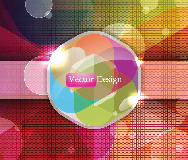 Colorful Abstract Badge Banner Background vector patterned free download free colorful bokeh badge banner badge background abstract   