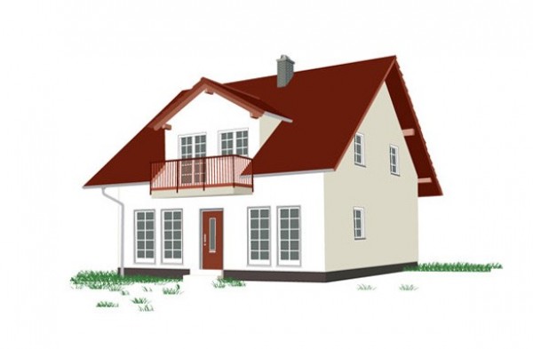 Quaint House with Dormer Vector Graphic web vector house vector unique ui elements stylish real estate quality original new illustrator house home high quality hi-res HD graphic fresh free download free download dormer design creative cottage   