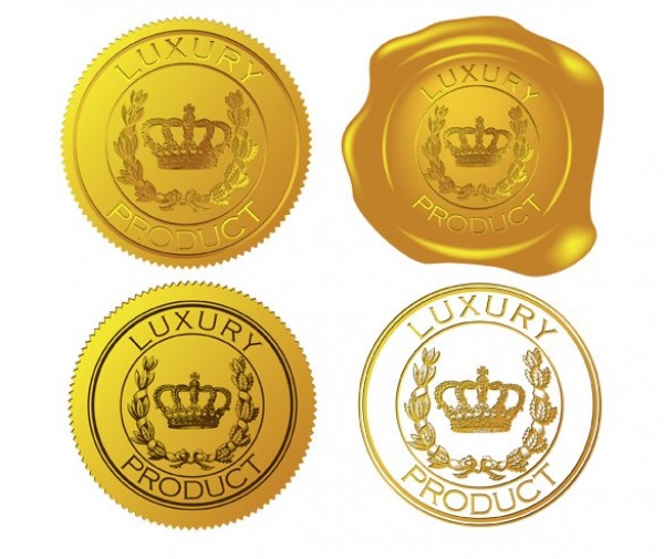 Golden Wreath & Crown Vector Stamps Set wreath web vector unique ui elements stylish stamp seal quality original new luxury interface illustrator high quality hi-res HD graphic golden seal golden gold fresh free download free elements download detailed design creative award   