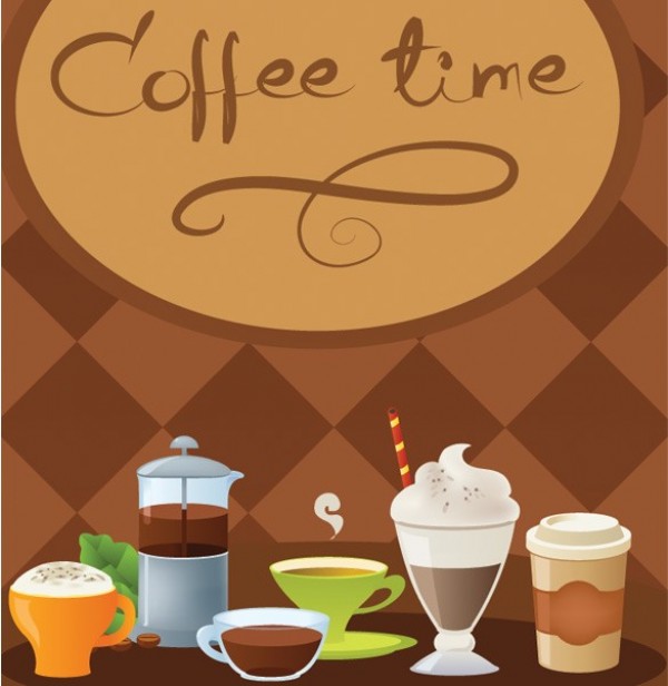 Coffee Time Banner Templates Vector Set web vector unique ui elements stylish quality original new interface illustrator high quality hi-res HD graphic fresh free download free elements download detailed design creative coffee cup coffee checkered checked cappuccino cafe bodum banner background   