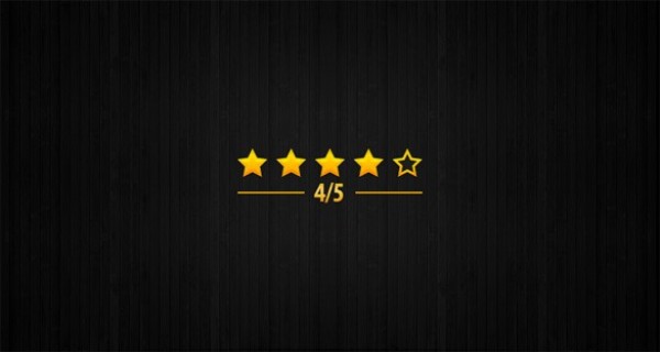 Beautiful Bright Star Rating Interface PSD yellow web unique ui elements ui stylish stars star rating review rating quality psd original new modern interface hi-res HD fresh free download free elements download detailed design creative clean black   