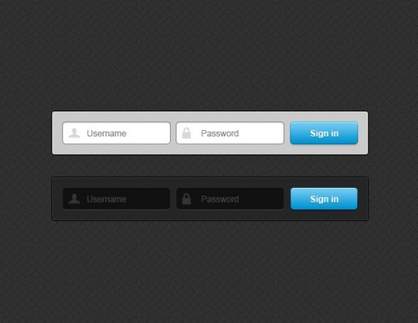 Light or Dark Simple Login Fields Set PSD web unique ui elements ui stylish signin set quality psd original new modern login forms login field login light interface inset hi-res HD fresh free download free elements download detailed design dark creative clean button blue button   