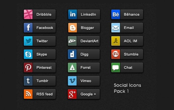 19 Striking Social Buttons UI Set PSD web unique ui elements ui stylish social buttons social set quality psd pack original new networking modern media interface hi-res HD fresh free download free elements download detailed design dark creative colorful clean bookmarking   