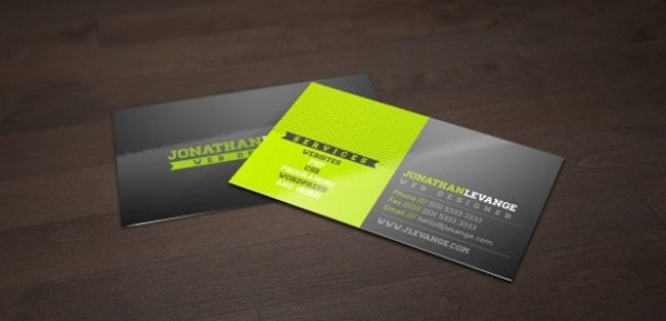 Corporate Black & Green Business Card Template PSD web unique ui elements ui template stylish quality psd professional presentation original new modern interface identity hi-res HD green fresh free download free elements download detailed design creative corporate card corporate clean card business card black   
