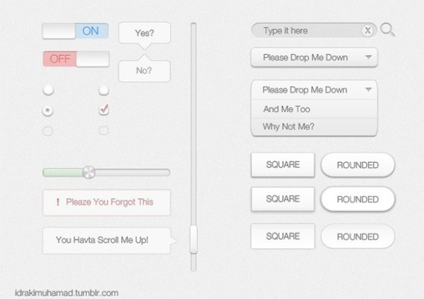 Clean White Web UI Form Elements Kit PSD white web unique ui set ui kit ui elements set ui elements ui tooltips toggle switches stylish states square buttons sliders set rounded quality psd original on/off new modern light kit interface input field hi-res HD fresh free download free flat elements dropdown download detailed design creative clean checkboxes buttons   