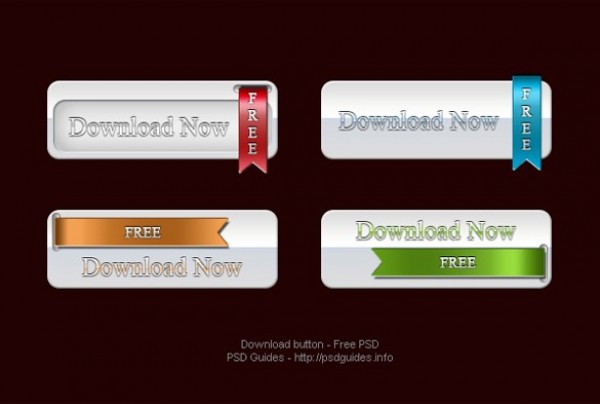 4 Stylish Download Now UI Buttons Set PSD web unique ui elements ui stylish set ribbon quality psd original new modern interface hi-res HD fresh free download free elements download buttons download detailed design creative clean   