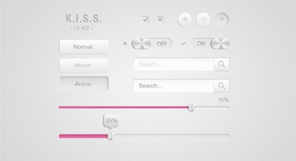 KISS Light Web UI Elements Kit PSD web unique ui set ui kit ui elements ui toggles stylish sliders quality psd original new modern light kit Kiss interface hi-res HD grey fresh free download free elements download detailed design creative clean check boxes 3 state buttons 2 state search fields   