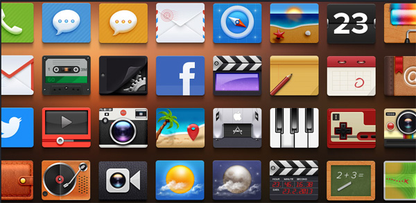 38 Detailed Non-Flat iPhone Icons Pack ui elements set png iphone theme iphone icons icons free download free download   