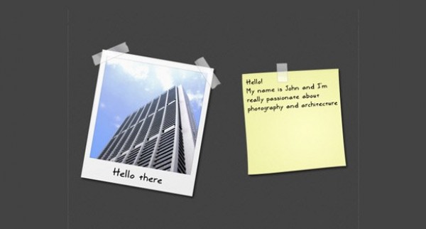 Cool Photo Frame Sticky Note Set PSD web unique ui elements ui stylish sticky note quality psd post-it photo frame photo original note new modern interface hi-res HD fresh free download free frame elements download detailed design creative clean   