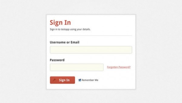 Sign-in/Login Box Web UI Element PSD window web unique ui elements ui stylish simple sign-in red button quality original new modern modal login interface hi-res HD fresh free download free form elements download detailed design creative clean box   