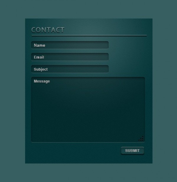 Sleek Dark Green Contact Form PSD web unique ui elements ui stylish quality psd original new modern interface hi-res HD green fresh free download free email elements download detailed design dark creative contact panel contact form contact box clean   