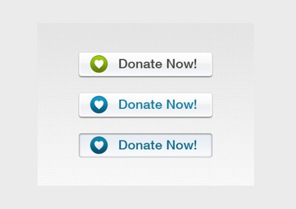 3 Stylish Web UI Donate Buttons Set PSD web unique ui elements ui stylish states set quality psd original normal new modern interface icon hi-res heart icon heart button HD fresh free download free elements download donate button donate detailed design creative clean button active   