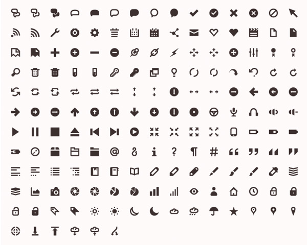 171 Iconic Open Source Icons Pack web icons set vector set pack minimal icons iconic free download free font icons   