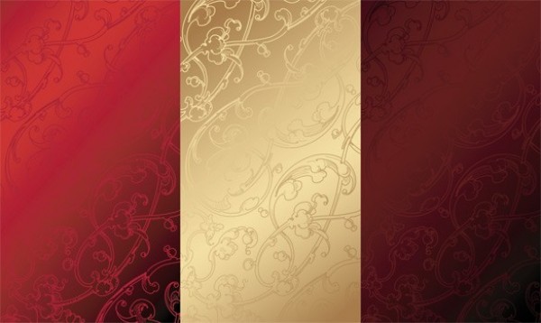 3 Luxury Vintage Vector Pattern Backgrounds web vintage vector unique ui elements stylish red quality pattern ornate ornamental original new luxury illustrator high quality hi-res HD graphic gold glossy fresh free download free download design creative champagne background   