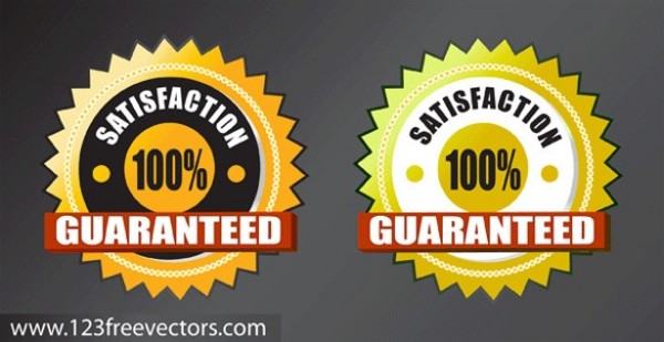 Satisfaction Guaranteed Web UI Vector Labels Set web vector unique ui elements stylish sticker serrated satisfaction guaranteed round quality original new label interface illustrator high quality hi-res HD graphic fresh free download free elements download detailed design creative badge   