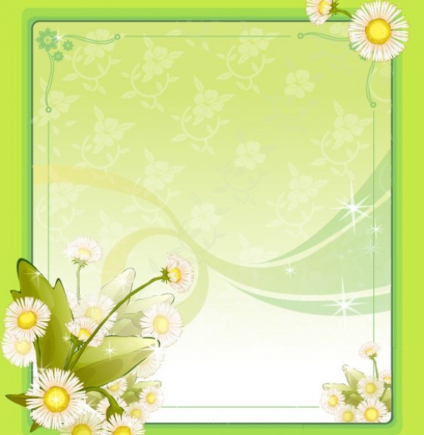 Lovely Green Floral Vector Frame Background web vector unique stylish quality original illustrator high quality green graphic fresh free download free frame flowers floral frame floral download design creative background   