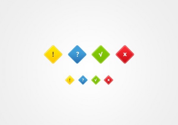 Colorful Diamond Shape Message Icons PSD web unique ui elements ui stylish set quality psd original new modern message icons interface icons hi-res HD fresh free download free elements download diamond shape detailed design creative clean   