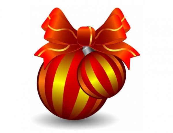 Striped Christmas Ball Ornament Icon web vector unique ui elements stylish striped red quality ornament original new interface illustrator icon high quality hi-res HD graphic gold fresh free download free elements download detailed design creative christmas ornament icon christmas ball   