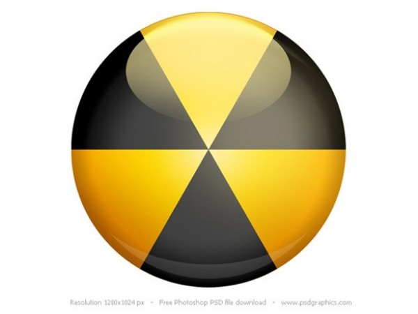 Radiation Sign & PSD Danger Icon Set yellow web unique ui elements ui stylish simple round radiation sign radiation quality psd danger icon original new modern interface icon hi-res HD fresh free download free elements download detailed design danger icon creative clean black   