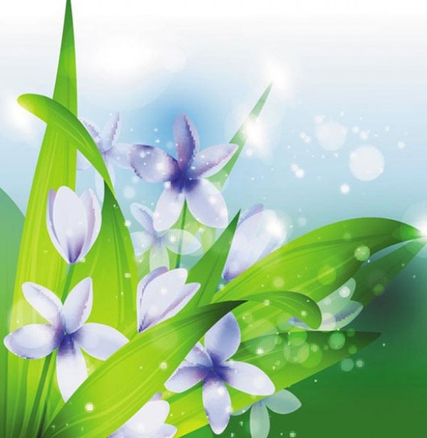 Purple Flowers Nature Vector Background web vector unique stylish quality purple original new nature illustrator high quality green graphic fresh free download free flowers floral eps download design delicate creative background   