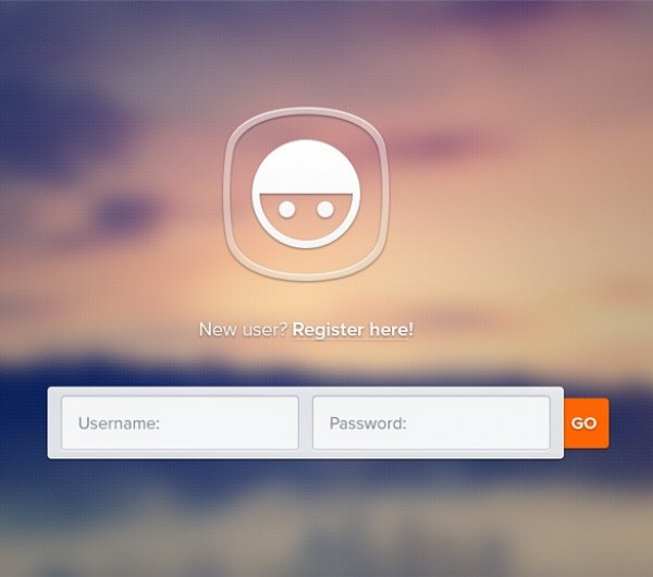 Ultra Simple Web Login with Avatar PSD web unique ui elements ui stylish simple login signin quality psd original orange new modern login form login interface hi-res HD fresh free download free form field elements download detailed design creative clean avatar   