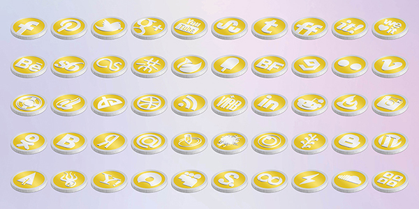 Free Creative Coins Style Social Medial Icons web icons social icons coins icons   