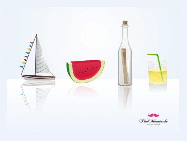 Slice of Summer Fun Vector watermelon vectors vector graphic vector unique slice sailboat quality photoshop pack original modern message in bottle lemonade illustrator illustration high quality glass fresh free vectors free download free download creative ai   