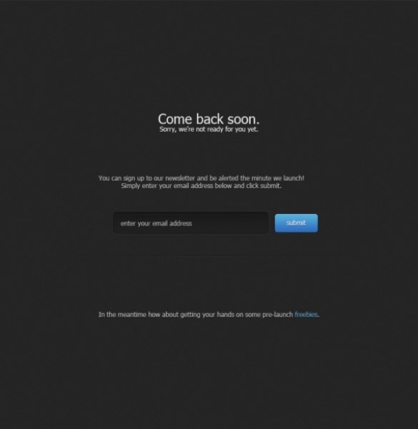 Dark Sign-Up Page Blue Button PSD website web unique ui elements ui stylish simple signup sign-up page quality prelaunch original new modern launch interface hi-res HD fresh free download free elements download detailed design dark creative clean button blue black   