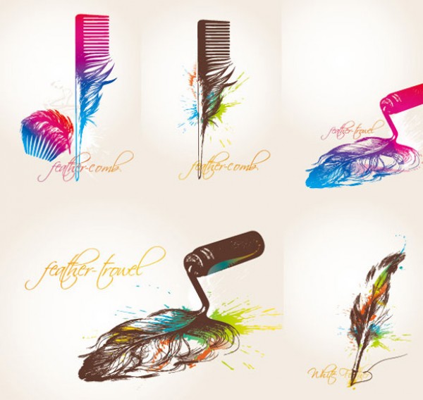 Creative Feather Abstract Vectors web vectors vector graphic vector unique ultimate ui elements trowel quill quality psd png photoshop pen pack original new modern jpg illustrator illustration ico icns high quality hi-def HD fresh free vectors free download free feather quill feather pen feather elements download design creative comb ai abstract   