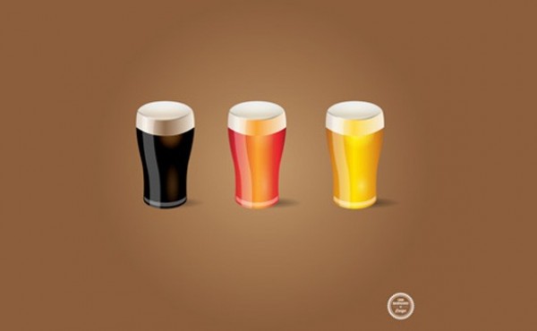 3 Foaming Glasses of Beer Ale and Lager Vectors web vector unique ui elements stylish set quality original new lager interface illustrator high quality hi-res HD graphic fresh free download free foaming beer elements drink download detailed design creative beer glass beer ale alcohol ai   