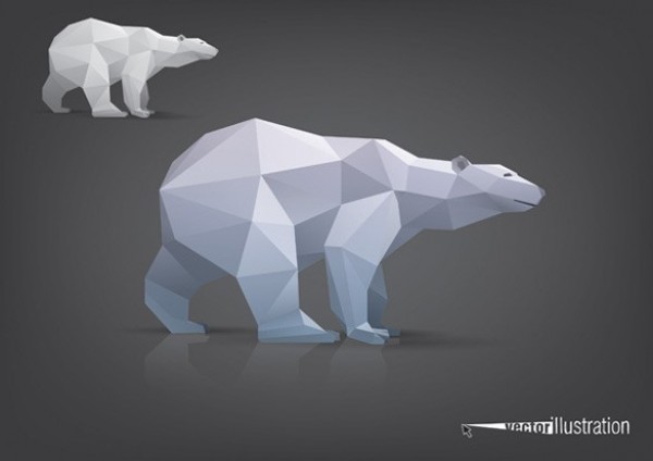 Triangle Polygon Model Bear Vector Graphic web vector unique ui elements triangle polygon model stylish quality polygon polar bear original new model interface illustrator high quality hi-res HD graphic games fresh free download free eps elements download detailed design creative bear   