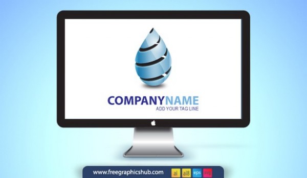 Cool Blue Drop Shaped Vector Logotype web vector unique ui elements svg stylish Shape quality original new logotype logo interface illustrator high quality hi-res HD graphic fresh free download free eps elements drop download detailed design creative company logo company business blue ai abstract drop abstract   